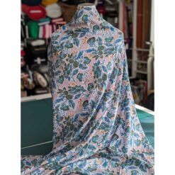 Tencel Fabric - Sage Green Floral - 140cm Wide | More Sewing