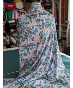 Tencel Fabric - Sage Green Floral - 140cm Wide | More Sewing