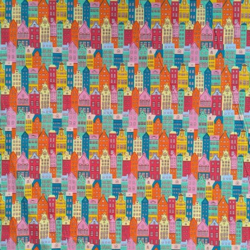 Cotton Fabric - Dutch Houses - 145cm Wide | More Sewing