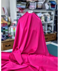 Polyester Satin Back Crepe Fabric - Fuchsia Pink - Ex-Designer - 150cm Wide | More Sewing