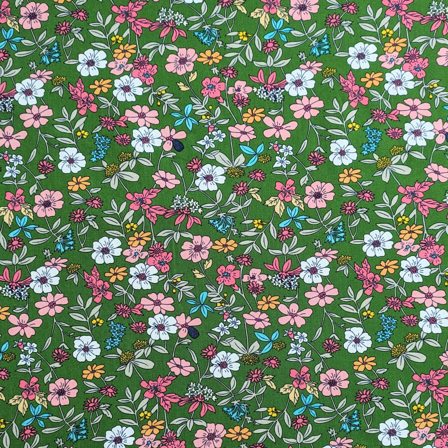 Viscose Fabric - Retro Penelope Floral - 140cm Wide | More Sewing
