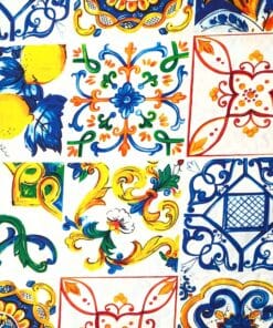 Cotton Fabric - Italian Tiles - 145cm Wide | More Sewing