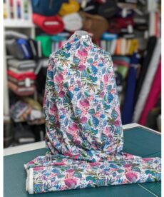 Pima Cotton Lawn Fabric - Exotic Floral - 140cm Wide | More Sewing