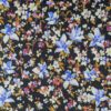 Cotton Lawn Fabric - Blue Floral On Dark - 140cm Wide