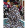 Cotton Lawn Fabric - Blue Floral On Dark - 140cm Wide | More Sewing