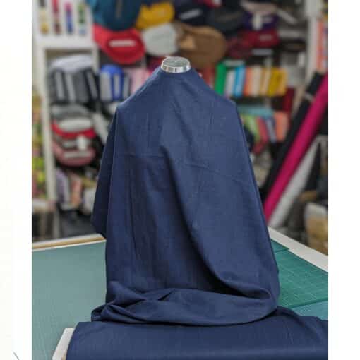 Linen Fabric - Pure Linen - Navy Blue - 130cm Wide - More Sewing