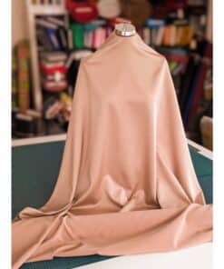 Polyester Satin Back Crepe Fabric - Nude - Ex-Designer - 150cm Wide | More Sewing