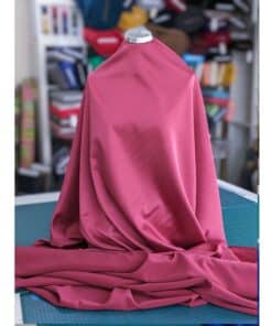 Polyester Satin Back Crepe Fabric - Raspberry - Ex-Designer - 150cm Wide | More Sewing
