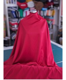 Polyester Satin Back Crepe Fabric - Red - Ex-Designer - 150cm Wide | More Sewing