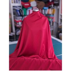 Polyester Satin Back Crepe Fabric - Red - Ex-Designer - 150cm Wide | More Sewing