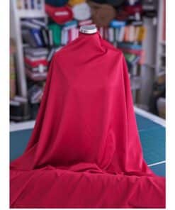 Polyester Satin Back Crepe Fabric - Red - Ex-Designer - 150cm Wide | More Sewing