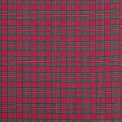 Brushed Cotton Fabric - Royal Stewart Tartan - Red & Green - 145cm Wide