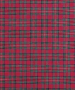 Brushed Cotton Fabric - Royal Stewart Tartan - Red & Green - 145cm Wide