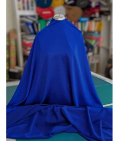 Polyester Satin Back Crepe Fabric, Royal Blue, Ex-Designer, 150cm Wide | More Sewing