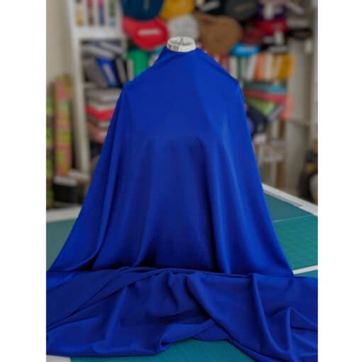 Polyester Satin Back Crepe Fabric, Royal Blue, Ex-Designer, 150cm Wide | More Sewing