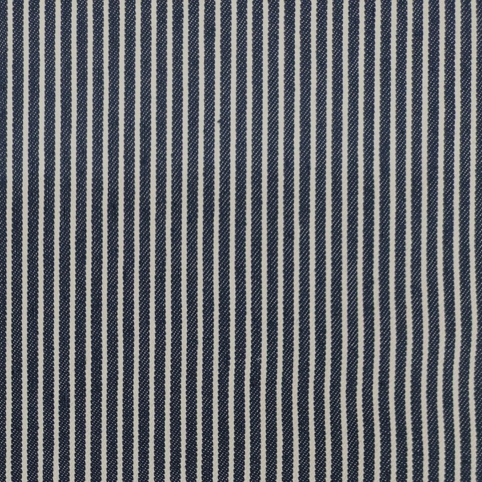 Yarn Dyed Stripe Denim Fabric - Washed Jeans Blue - 140cm Wide - More Sewing