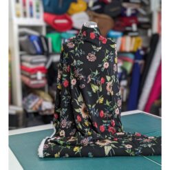 Viscose Fabric - Sunflower Botanical Floral - 140cm Wide | More Sewing