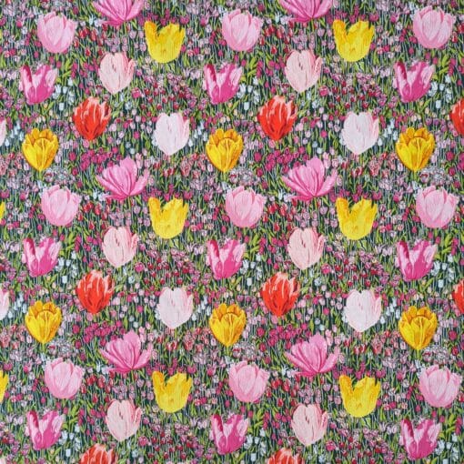 Cotton Fabric - Tulips - 145cm Wide | More Sewing