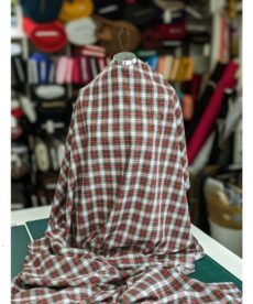 Brushed Cotton Fabric - Victoria Tartan - White & Green - 145cm Wide | More Sewing