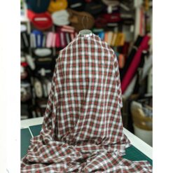 Brushed Cotton Fabric - Victoria Tartan - White & Green - 145cm Wide | More Sewing
