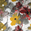 Polyester Satin Fabric - Autumn Floral - 145cm Wide
