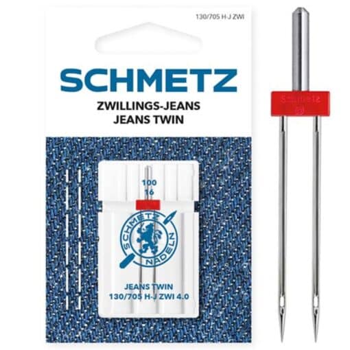 Schmetz Jeans Twin Sewing Machine Needle - Size 100/16 - 4.0mm