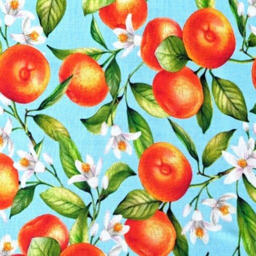 Viscose Fabric - Orange Blossom - 140cm Wide
