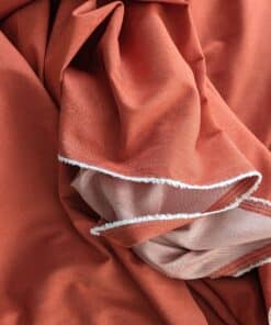 Denim Fabric - Orange Rust - 150cm Wide