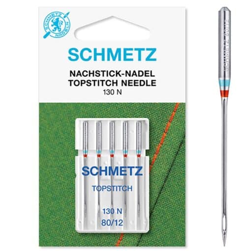 Schmetz Sewing Machine Needles - Topstitch - 80/12 - 130/705H