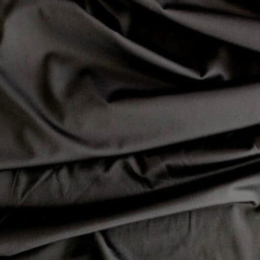 Polyester Viscose Lycra Fabric - Black - 145cm Wide