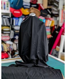 Polyester Viscose Lycra Fabric - Black - 145cm Wide