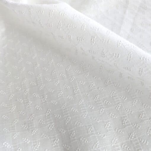 Cotton Jacquard Fabric - Sprig Print - 145cm Wide