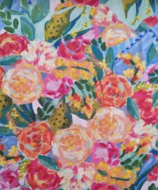 Viscose Fabric - Impressionist Floral - Digital Print - 140cm Wide