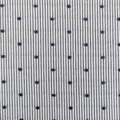Polyester Fabric - Blue Stripes And Spots - 140cm Wide - More Sewing