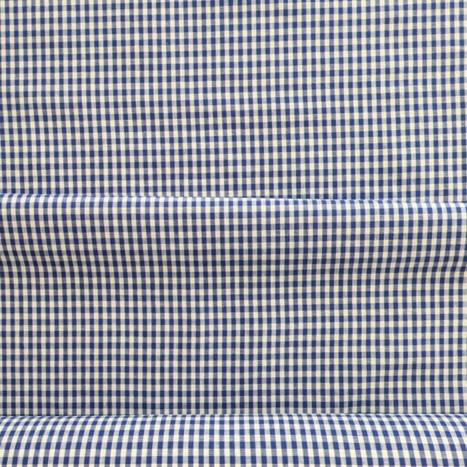 Cotton Gingham Fabric - Royal Blue Woven 5mm Square - 140cm Wide