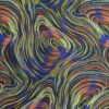 Deadstock Polyester Brocade Fabric Multi Spiral