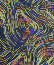 Deadstock Polyester Brocade Fabric Multi Spiral