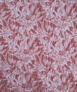 Deadstock Polyester Brocade Fabric Forest Leaves Metal