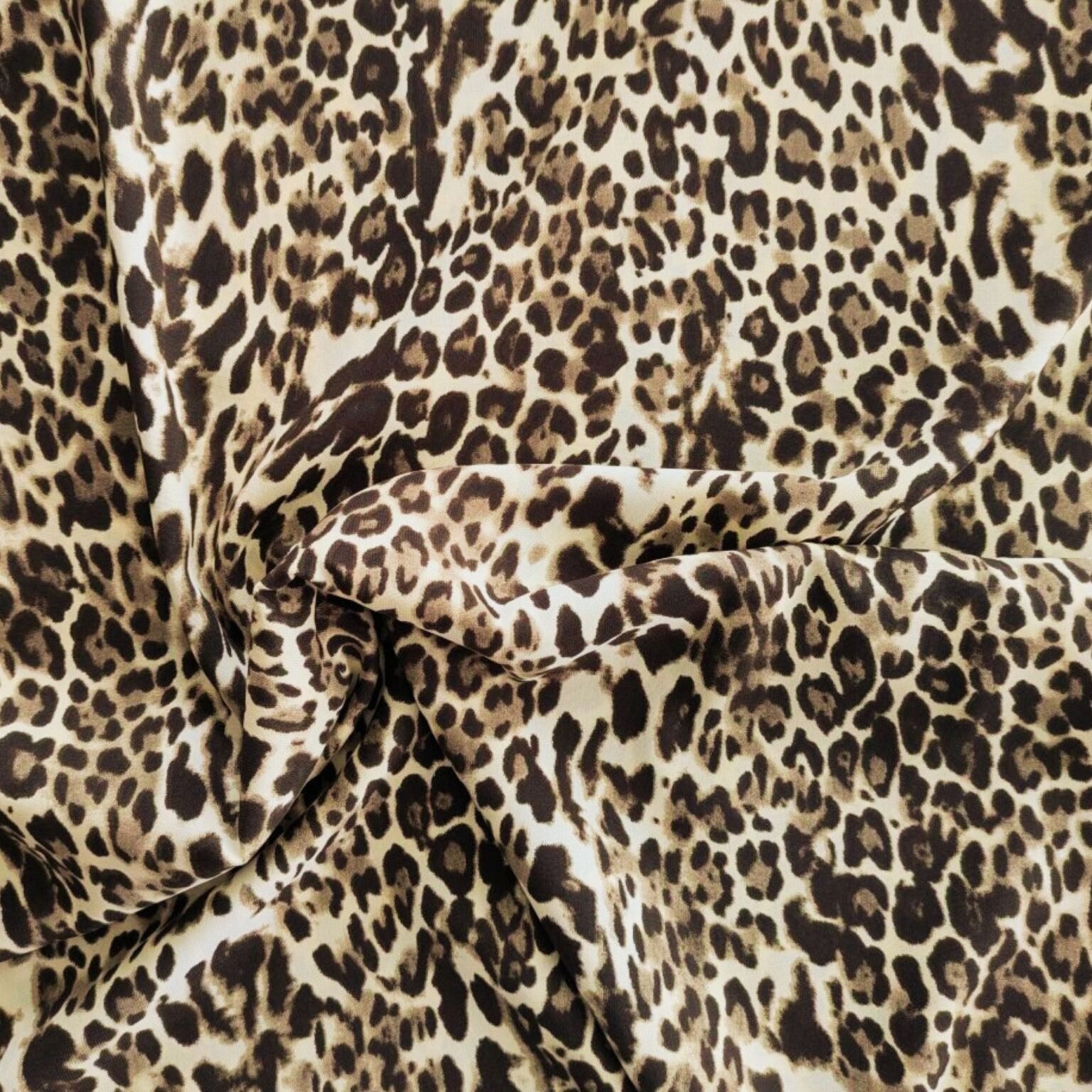 Leopard print polyester fabric
