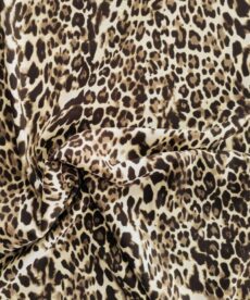 Leopard print polyester fabric