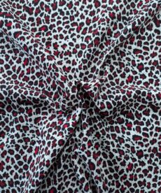 leopard print corduroy dressmaking fabric