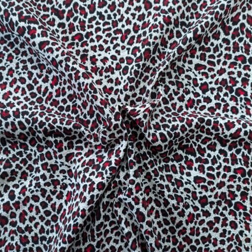 leopard print corduroy dressmaking fabric