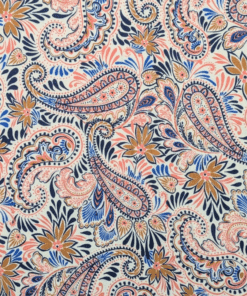 Viscose Jersey Fabric - Paisley Floral - Four Way Stretch