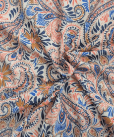 Viscose Jersey Fabric - Paisley Floral - Four Way Stretch