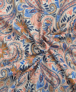 Viscose Jersey Fabric - Paisley Floral - Four Way Stretch