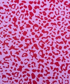 pink leopard print cottn fabric