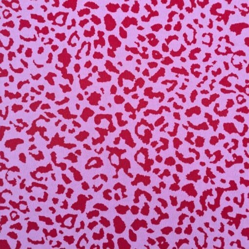 pink leopard print cottn fabric