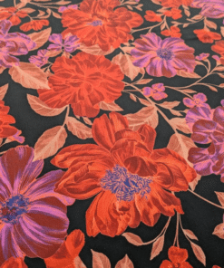 Cotton Fabric, Satin Finish Floral