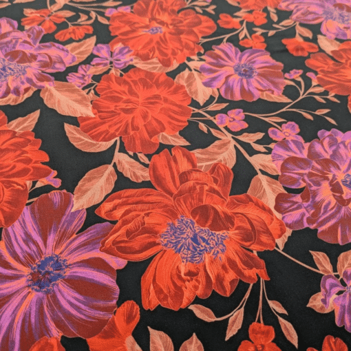 Cotton Fabric, Satin Finish Floral