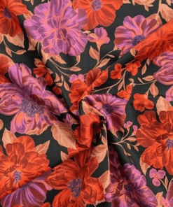 Cotton Fabric - Satin Finish Digital Print Floral - Oeko Tex